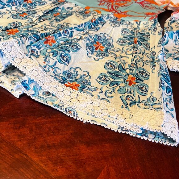 Modaposa Womens Floral & Abstract Print Tunic Top With Bell Sleeves - Picture 7 of 8